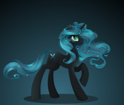 Size: 4799x4095 | Tagged: safe, artist:xsatanielx, queen chrysalis, pony, unicorn, rcf community, g4, absurd resolution, female, looking at you, princess chrysalis, simple background, solo, species swap