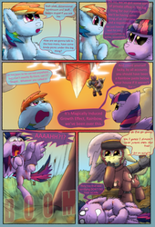 Size: 2160x3168 | Tagged: safe, artist:firefanatic, fluttershy, rainbow dash, twilight sparkle, alicorn, bat pony, pony, comic:agents of hoo-men, g4, armor, comic, crying, dialogue, fluffy, flutterbat, high res, race swap, scared, twilight sparkle (alicorn), what is hoo-man