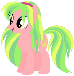 Size: 1024x1048 | Tagged: safe, artist:ra1nb0wk1tty, lemon zest, earth pony, pony, g4, equestria girls ponified, female, mare, ponified, simple background, solo, transparent background