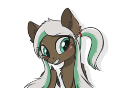 Size: 869x597 | Tagged: safe, artist:orang111, oc, oc only, oc:lynn, pegasus, pony, bust, cheek fluff, chest fluff, ear fluff, female, fluffy, hoof hold, mare, profile picture, shoulder fluff, simple background, solo, tablet pen, transparent background