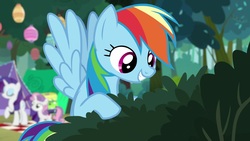 Size: 1920x1080 | Tagged: safe, screencap, rainbow dash, rarity, sweetie belle, pony, campfire tales, g4, solo focus