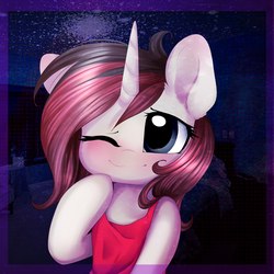 Size: 2000x2000 | Tagged: artist needed, source needed, safe, oc, oc only, pony, unicorn, clothes, cute, high res, ocbetes, scarf, solo