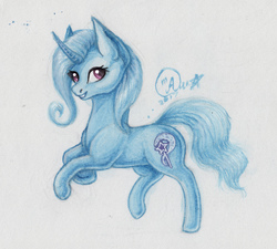 Size: 2022x1816 | Tagged: safe, artist:kimsteinandother, trixie, pony, unicorn, g4, female, mare, solo, traditional art