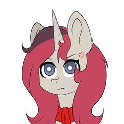 Size: 2000x2000 | Tagged: artist needed, source needed, safe, oc, oc only, pony, unicorn, clothes, high res, scarf, solo