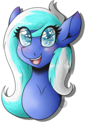 Size: 386x557 | Tagged: safe, artist:teagem, oc, oc only, oc:starlight starbright, pony, bust, female, happy, heart eyes, mare, portrait, simple background, solo, transparent background, wingding eyes