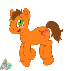 Size: 1000x1000 | Tagged: safe, artist:snytchell, oc, oc only, oc:drake fluster, earth pony, pony, blushing, male, smiling, solo