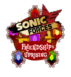 Size: 970x1050 | Tagged: safe, artist:hedgehogninja94, edit, fanfic:sonic forces: friendship's uprising, crossover, fanfic, fanfic art, logo, logo edit, no pony, sequel, simple background, sonic forces, sonic the hedgehog, sonic the hedgehog (series), transparent background