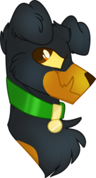 Size: 728x1343 | Tagged: safe, artist:scoobert-doobert, oc, oc only, oc:brick stonerock, diamond dog, bust, collar, male, smiling, smirk, solo