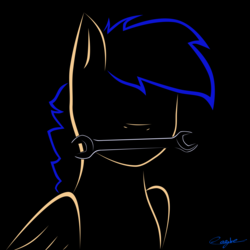 Size: 10000x10000 | Tagged: safe, artist:eag1e-i, oc, oc only, oc:dusty trails, pegasus, pony, absurd resolution, black background, male, simple background, solo, stallion