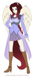 Size: 1338x2962 | Tagged: safe, artist:pyrus-leonidas, oc, oc only, oc:blade dancer, human, clothes, female, humanized, looking at you, simple background, smiling, transparent background, winged humanization, wings