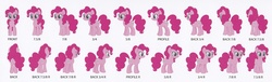 Size: 2184x668 | Tagged: safe, artist:maahir pandie, pinkie pie, earth pony, pony, g4, my little pony: the movie, the art of my little pony: the movie, cropped, female, reference sheet, sketch, turnaround