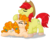 Size: 2000x1615 | Tagged: safe, artist:aleximusprime, bright mac, pear butter, earth pony, pony, g4, the perfect pear, cute, diabetes, female, hug, in love, love, male, perfect pear, romance, ship:brightbutter, shipping, straight