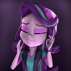 Size: 5012x5012 | Tagged: safe, artist:imafutureguitarhero, starlight glimmer, equestria girls, equestria girls specials, g4, 3d, absurd resolution, beanie, eyes closed, female, hat, meme, ok hand sign, solo, source filmmaker, the emperor's new groove, watch, when x just right