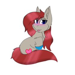 Size: 2560x2560 | Tagged: safe, artist:brokensilence, oc, oc only, oc:ponepony, pony, blushing, clothes, eyeshadow, high res, makeup, simple background, sitting, socks, thigh highs, tongue out, transparent background