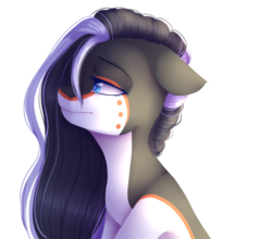 Size: 2000x1762 | Tagged: safe, artist:shiromidorii, oc, oc only, oc:kizumi, earth pony, pony, bust, female, mare, portrait, simple background, solo, transparent background