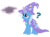 Size: 2868x2130 | Tagged: safe, artist:mirrorcrescent, trixie, pony, unicorn, g4, atg 2017, confused, female, frown, graduation, high res, levitation, magic, mare, newbie artist training grounds, question mark, raised eyebrow, simple background, solo, telekinesis, transparent background, vector, worried