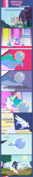 Size: 1205x6406 | Tagged: safe, artist:estories, princess celestia, oc, oc:holly, pony, umbra pony, g4, bench, canterlot castle, comic, fedora, hat, magic, orb, pointy ponies