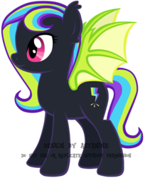 Size: 430x528 | Tagged: safe, artist:petraea, oc, oc only, oc:neon strike, bat pony, pony, female, mare, simple background, solo, transparent background, vector