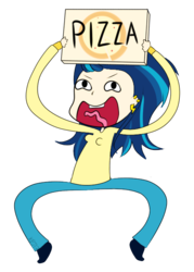 Size: 500x700 | Tagged: safe, artist:electricshine, indigo zap, equestria girls, g4, my little pony equestria girls: friendship games, ear piercing, earring, female, food, jewelry, open mouth, piercing, pizza, simple background, solo, transparent background