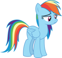 Size: 2319x2175 | Tagged: safe, artist:frownfactory, rainbow dash, pegasus, pony, fame and misfortune, g4, .svg available, female, high res, mare, multicolored hair, multicolored mane, multicolored tail, purple eyes, simple background, solo, svg, transparent background, vector, wings
