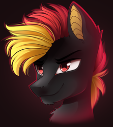 Size: 1519x1711 | Tagged: safe, artist:airiniblock, oc, oc only, pony, rcf community, bust, close-up, commission, male, smiling, solo, stallion