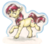 Size: 2400x2115 | Tagged: safe, artist:gaelledragons, earth pony, pony, :p, cute, ear fluff, female, high res, mare, nation ponies, one eye closed, ponified, silly, solo, switzerland, tongue out, traditional art, unshorn fetlocks, wink