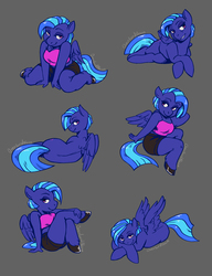 Size: 2494x3251 | Tagged: safe, artist:overlordneon, oc, oc only, oc:iron wing, pegasus, pony, anthro, anatomically incorrect, anthro oc, anthro ponidox, anthro with ponies, clothes, female, gray background, high res, incorrect leg anatomy, looking at you, mare, prone, simple background, smiling, unshorn fetlocks