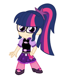 Size: 742x950 | Tagged: safe, artist:themexicanpunisher, sci-twi, twilight sparkle, equestria girls, g4, base used, chibi, clothes, female, glasses, human coloration, simple background, solo