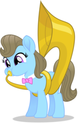 Size: 757x1171 | Tagged: safe, artist:punzil504, beauty brass, earth pony, pony, g4, my little pony: the movie, blowing, female, mare, simple background, solo, transparent background, vector