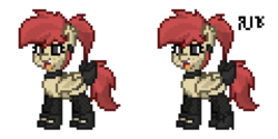 Size: 1200x600 | Tagged: safe, artist:radical user 76, oc, oc only, oc:spandex, pony, pony town, male, pixel art, solo, stripper, trap