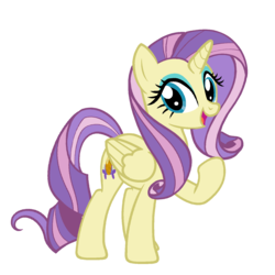 Size: 1500x1500 | Tagged: safe, artist:enzomersimpsons, fluttershy, rarity, oc, oc:tiger eye, pegasus, pony, unicorn, g4, fusion, fusion:flarity, fusion:fluttershy, fusion:rarity, pegacorn, solo