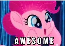 Size: 1029x720 | Tagged: safe, pinkie pie, earth pony, seapony (g4), g4, my little pony: the movie, awesome, blue eyes, cute, diapinkes, female, image macro, mare, meme, ocean, open mouth, open smile, pink mane, seaponified, seapony pinkie pie, seaquestria, smiling, species swap, squishy cheeks, underwater, water