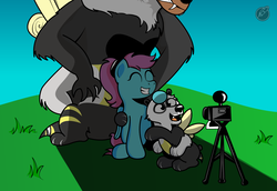 Size: 1500x1029 | Tagged: safe, artist:littletigressda, oc, oc only, bugbear, pegasus, pony, female, imminent darwin award, mare, this will end in death, this will end in pain, this will not end well, too dumb to live