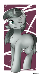 Size: 1163x2097 | Tagged: safe, artist:kourma, oc, oc only, oc:ashen winter, pony, abstract background, female, mare, solo, standing
