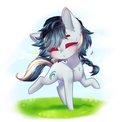 Size: 2000x2000 | Tagged: safe, artist:zukiq314, oc, oc only, earth pony, pony, chibi, gift art, high res, simple background, solo, transparent background