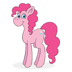 Size: 450x450 | Tagged: safe, artist:hellarmy, pinkie pie, earth pony, pony, g4, female, looking at you, ms paint, simple background, solo
