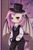 Size: 750x1125 | Tagged: safe, artist:nitrogenowo, fluttershy, bat pony, pony, semi-anthro, g4, cane, clothes, female, flutterbat, hat, looking at you, mare, necktie, pants, race swap, solo, top hat, vest