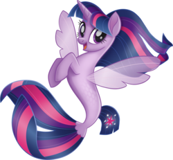 Size: 2688x2484 | Tagged: safe, twilight sparkle, alicorn, seapony (g4), g4, my little pony: the movie, female, high res, sea ponies, seaponified, seapony twilight, simple background, solo, species swap, transparent background, twilight sparkle (alicorn)