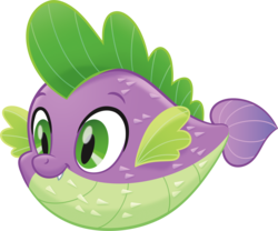 Size: 3037x2526 | Tagged: safe, spike, puffer fish, g4, my little pony: the movie, cute, high res, male, simple background, solo, species swap, spikabetes, spike the pufferfish, transparent background
