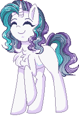 Size: 159x234 | Tagged: safe, artist:sketchyhowl, oc, oc only, pony, unicorn, animated, chest fluff, cute, eyes closed, female, gif, mare, pixel art, raised hoof, simple background, solo, transparent background