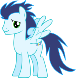 Size: 2506x2550 | Tagged: safe, artist:frownfactory, soarin', pegasus, pony, g4, rainbow falls, .svg available, blue hair, blue mane, blue tail, green eyes, high res, male, simple background, solo, stallion, svg, transparent background, vector, wings, wonderbolts
