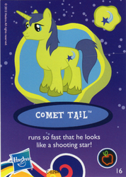 Size: 743x1043 | Tagged: safe, comet tail, pony, unicorn, g4, collector card, male, quality, solo, stallion