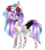 Size: 3451x3843 | Tagged: safe, artist:hyshyy, oc, oc only, oc:grace, pegasus, pony, clothes, colored wings, female, floral head wreath, flower, high res, mare, multicolored wings, scarf, simple background, solo, transparent background