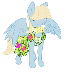 Size: 1000x1000 | Tagged: safe, artist:b-i-r, oc, oc only, oc:mistral, pegasus, pony, clothes, dress, female, mare, solo