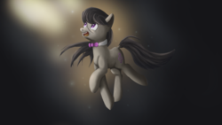 Size: 2560x1440 | Tagged: safe, artist:ailynd, octavia melody, earth pony, pony, g4, bowtie, female, floating, mare, smiling, solo