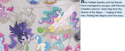 Size: 856x351 | Tagged: safe, princess cadance, princess celestia, princess luna, g4, my little pony: the movie, my little pony: the movie look & find, petrification