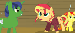 Size: 1600x706 | Tagged: safe, artist:thomaszoey3000, sunset shimmer, oc, pony, g4