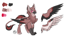 Size: 3641x2021 | Tagged: safe, artist:kez, oc, oc only, oc:kali, griffon, high res, reference sheet, wings