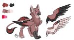 Size: 3641x2021 | Tagged: artist:kez, griffon, oc, oc:kali, oc only, reference sheet, safe, wings