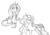 Size: 2554x1792 | Tagged: safe, artist:mn27, angel bunny, fluttershy, princess celestia, alicorn, pegasus, pony, rabbit, g4, accessory swap, alicornified, eyes closed, female, jewelry, laughing, male, mare, monochrome, race swap, raised hoof, simple background, sketch, smiling, tiara, trio, white background